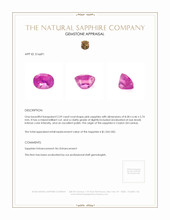 2.59 Ct. Pink Sapphire from Ceylon (Sri Lanka) Appraisal