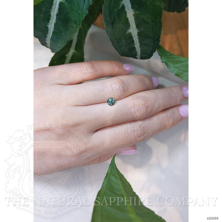 0.66 Ct. Bluish Green Sapphire from Montana