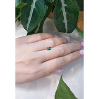 0.74 Ct. Bluish Green Sapphire from Ceylon (Sri Lanka) Life Style