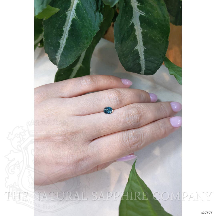 0.73 Ct. Greenish Blue Sapphire from Montana