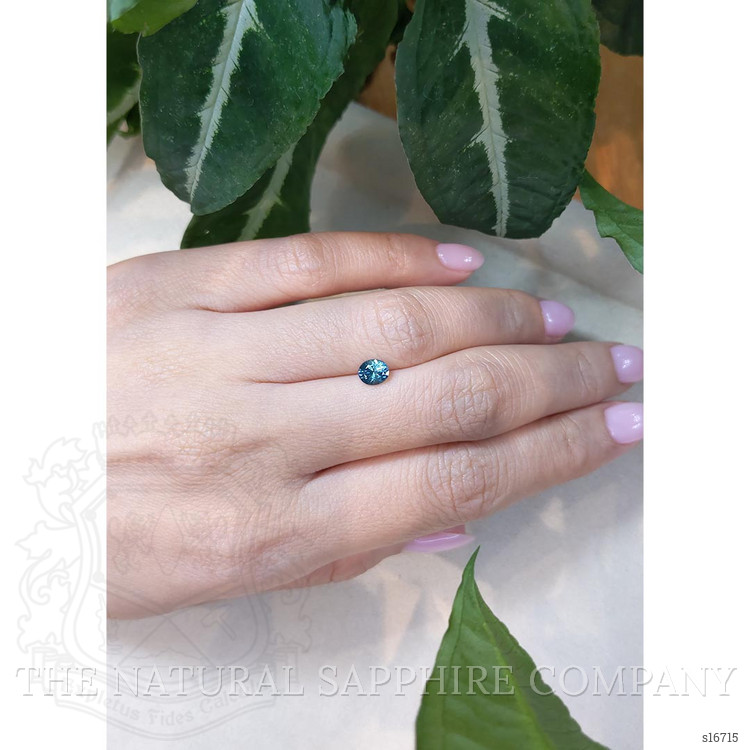 0.70 Ct. Greenish Blue Sapphire from Montana