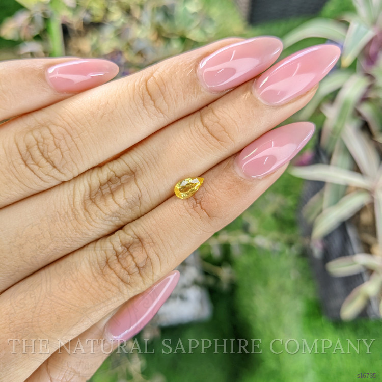 0.66 Ct. Yellow Sapphire from Ceylon (Sri Lanka)