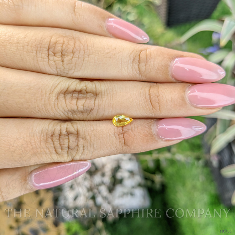 0.66 Ct. Yellow Sapphire from Ceylon (Sri Lanka)