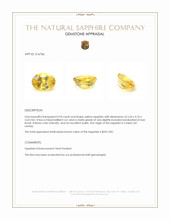 0.94 Ct. Yellow Sapphire from Ceylon (Sri Lanka) Appraisal