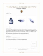 0.72 Ct. Violet Sapphire from Ceylon (Sri Lanka) Appraisal