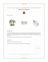 0.73 Ct. Yellow Sapphire from Ceylon (Sri Lanka) Appraisal