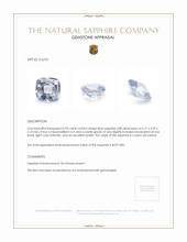 0.93 Ct. Sapphire from Ceylon (Sri Lanka) Appraisal