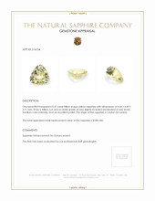 0.47 Ct. Yellow Sapphire from Ceylon (Sri Lanka) Appraisal