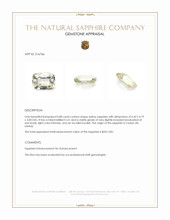 0.88 Ct. Yellow Sapphire from Ceylon (Sri Lanka) Appraisal