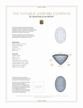 0.61 Ct. Blue Sapphire from Ceylon (Sri Lanka) 3 D Scan Report
