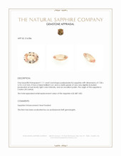 1.11 Ct. Padparadscha Sapphire from Ceylon (Sri Lanka) Appraisal