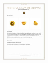 1.00 Ct. Yellow Sapphire from Ceylon (Sri Lanka) Appraisal