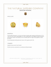 1.35 Ct. Orangish Yellow Sapphire from Ceylon (Sri Lanka) Appraisal