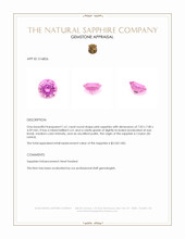 1.61 Ct. Pink Sapphire from Ceylon (Sri Lanka) Appraisal