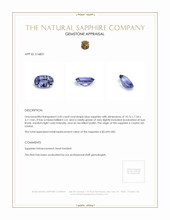 3.42 Ct. Violet Sapphire from Ceylon (Sri Lanka) Appraisal