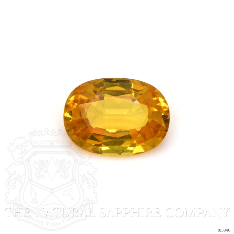 1.39 Ct. Orangish Yellow Sapphire from Ceylon (Sri Lanka)