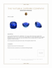 10.13 Ct. Blue Sapphire from Ceylon (Sri Lanka) Appraisal