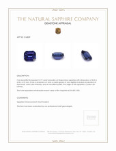 2.77 Ct. Blue Sapphire from Ceylon (Sri Lanka) Appraisal