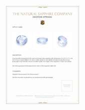 0.40 Ct. Blue Sapphire from Ceylon (Sri Lanka) Appraisal
