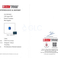 2.60 Ct. Blue Sapphire from Madagascar Scan Report
