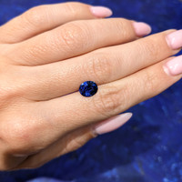 2.03 Ct. Blue Sapphire from Ceylon (Sri Lanka) Life Style