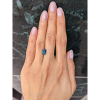 2.06 Ct. Bluish Green Sapphire from Ceylon (Sri Lanka) Life Style