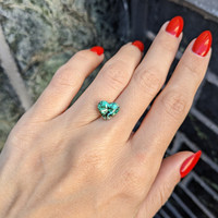 3.50 Ct. Green Sapphire from Madagascar Life Style