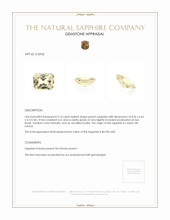 2.14 Ct. Peach Sapphire from Ceylon (Sri Lanka) Appraisal
