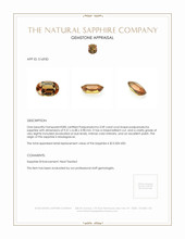 2.09 Ct. Padparadscha Sapphire from Madagascar Appraisal