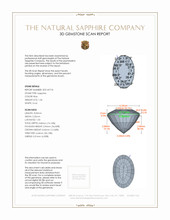 1.36 Ct. Blue Sapphire from Ceylon (Sri Lanka) 3 D Scan Report