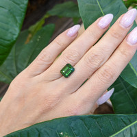 5.05 Ct. Green Sapphire from Madagascar Life Style