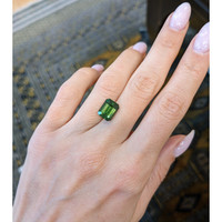 5.05 Ct. Green Sapphire from Madagascar Life Style
