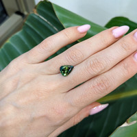 3.05 Ct. Green Sapphire from Madagascar Life Style