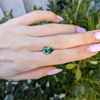 3.05 Ct. Green Sapphire from Madagascar Life Style