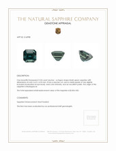2.04 Ct. Bluish Green Sapphire from Madagascar Appraisal