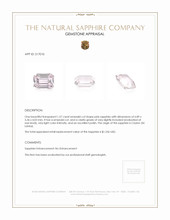 1.57 Ct. Pink Sapphire from Ceylon (Sri Lanka) Appraisal