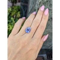 5.24 Ct. Blue Sapphire from Ceylon (Sri Lanka) Life Style