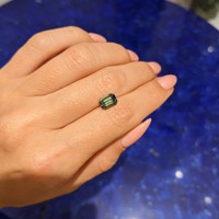 2.06 Ct. Bluish Green Sapphire from Ceylon (Sri Lanka) Life Style