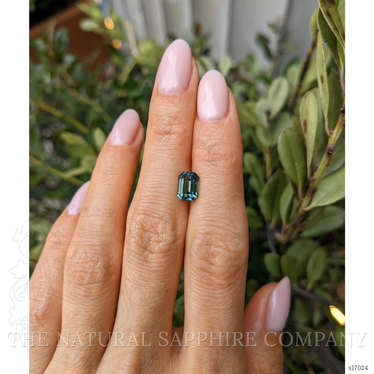 2.06 Ct. Bluish Green Sapphire from Ceylon (Sri Lanka)