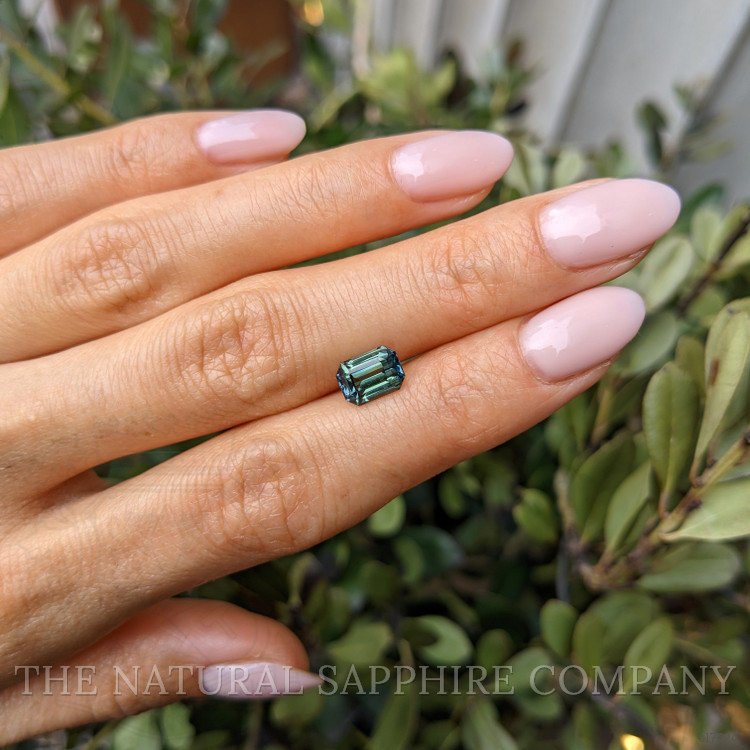 2.06 Ct. Bluish Green Sapphire from Ceylon (Sri Lanka)