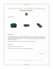 3.25 Ct. Bluish Green Sapphire from Madagascar Appraisal
