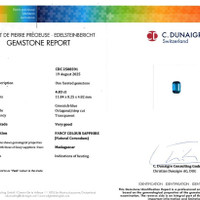 4.83 Ct. Greenish Blue Sapphire from Madagascar Scan Report