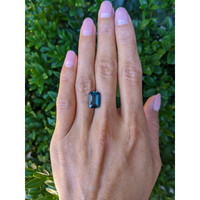 4.83 Ct. Greenish Blue Sapphire from Madagascar Life Style