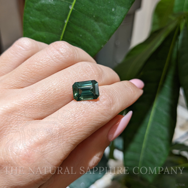 6.10 Ct. Bluish Green Sapphire from Madagascar