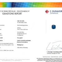 5.75 Ct. Greenish Blue Sapphire from Madagascar Scan Report
