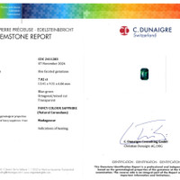 7.02 Ct. Bi Color Sapphire from Madagascar Scan Report