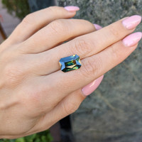 7.02 Ct. Bi Color Sapphire from Madagascar Life Style