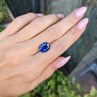 5.93 Ct. Blue Sapphire from Madagascar Life Style