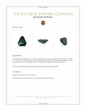 3.15 Ct. Bluish Green Sapphire from Ceylon (Sri Lanka) Appraisal
