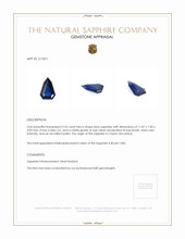 2.55 Ct. Sapphire from Ceylon (Sri Lanka) Appraisal
